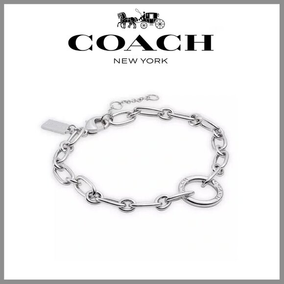 NEW Coach Signature Logo Open Link Bracelet - Picture 1 of 3